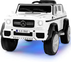 JOYLDIAS Kids Ride On Cars, Licensed Mercedes-Benz Maybach G650S, 12V7AH Battery Powered Toy Electric Car for Kids W/LED Underglow Lights, Remote Control,2 Motors, 3 Speeds,Music,Bluetooth,Horn, White