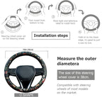 Mushroom Steering Wheel Cover Auto Leather Steering Wheel Protector, Anti-Slip, Breathable, Absorbing Sweat, Universal Mushroom Car Accessories 14.5–15 inch,Fit for Most Car, Trucks, SUV