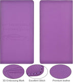 Car Registration and Insurance Card Holder, Vehicle Glove Box Car Organizer Women Car Accessories with Magnetic Shut for Cards, Essential Document, Driver License, Purple