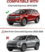 Outside-Mount Window Rain Guards Fit for 2018-2024 Chevy Equinox Extra Durable Window Visors Wind Deflector Dark Smoke Vent Shades Car Tape-on with Thicker 4PCS