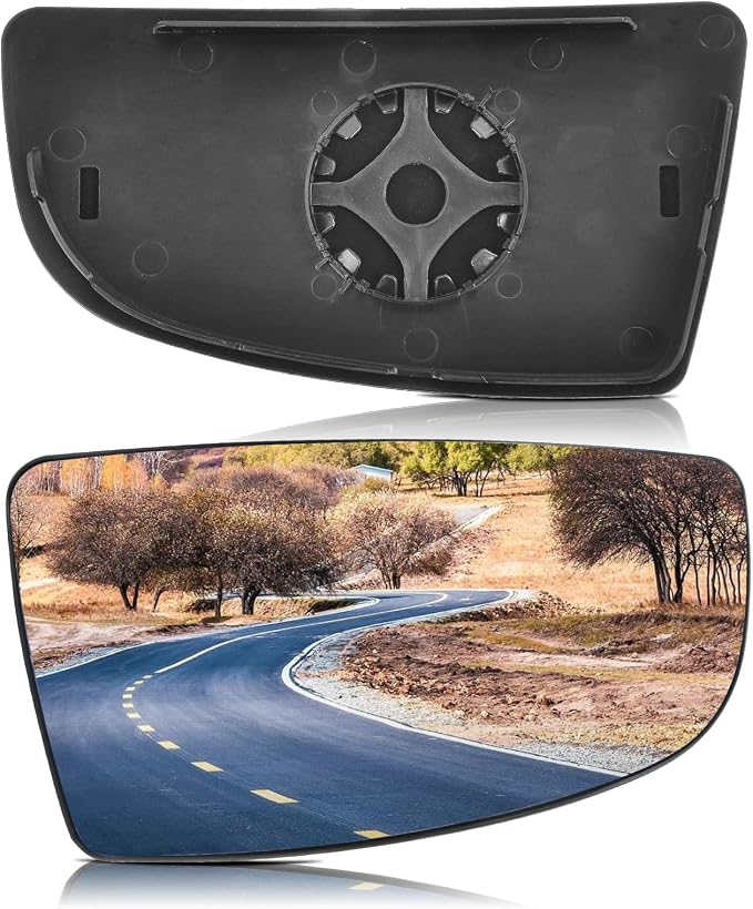 Passenger Right Side Lower Mirror Glass Replacement for Ford Transit 150 250 350 MK8 2014 2015 2016 2017 2018 2019 2020 2021 2022 2023 with Plate