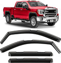 Voron Glass in-Channel Extra Durable Rain Guards for GMC Sierra 2500HD/3500HD 2020-2026 Crew Cab, Window Deflectors, Vent Window Visors, 4 Pieces - 200472