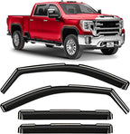 Voron Glass in-Channel Extra Durable Rain Guards for GMC Sierra 2500HD/3500HD 2020-2026 Crew Cab, Window Deflectors, Vent Window Visors, 4 Pieces - 200472