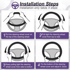 Elastic Stretch Steering Wheel Cover, Universal Interior Accessories Steering Wheel Cover for Women & Men, Breathable Microfiber Ice Silk, Anti-Slip, Odorless, Easy Carry(Purple)