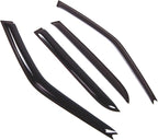 WD2-514 Dark Smoke 4 Pcs Set Window Visor (Outside Mount) Deflector Rain Guard Compatible with 1988-1991 Honda Civic Sedan