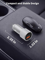 iPhone 17/16/15 Car Charger Fast Charging 2-Port Cigarette Lighter USB Charger,Dual USBA and USB C Car Adapter 2Pack Compatible with iPhone 17e/17 Pro/Air/16e/16 Plus/15 Pro Max,iPad mini/Air,Airpods