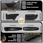 4PCS Door Organizer Tray Compatible with 2026 Model Y Juniper Performance/Premium/Standard Accessories Anti-Slip Easy to Clean Front & Rear Door Side Pocket Storage Box Tray (Full-Wrap)