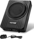 8" 400W Underseat Car Subwoofer, Slim Powered Car Subwoofers Under The Seat, Low Profile Audio Sub Built-in Amplifier, High/Low Level Input & Volume Controller for SUVs, Car, Truck, RV