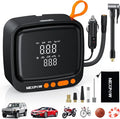 Tire Inflator Portable Air Compressor, 150PSI 12V DC Air Pump with Dual Digital Pressure Gauge & Auto Shut-Off, Air Compressor Portable with LED Light for Car, Motorcycle, Bicycle, Ball, Orange