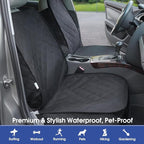 ALLANSING Front Seat Cover for Dogs with Side Flaps, Heavy Duty 900D Waterproof Seat Protector, Protects from Dirt & Scratches, for Pets & Daily Use, Fits Cars SUV Trucks Minivans (1-Pack)