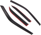 Outside Mount Window Vent Visors Rain Guards Compatible with Toyota Corolla Sedan 1988-1992 | Side Window Wind Deflectors Rain Shields | Smoke Tinted, 4 Pcs Set, DGWV-420