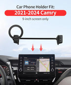 Car Phone Holder for Toyota Camry/ Hybrid 2021-2024 Accessories 9" Screen | Magsafe Magnetic Cell Phone Mount Clip Compatible with iPhone, 3D fit Stable Dashboard GPS Navigation Bracket Cradle Stand