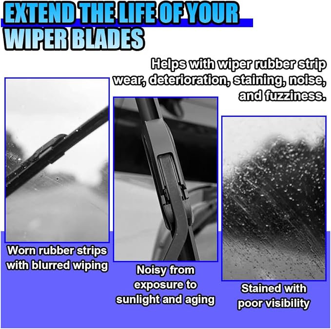 Car Windshield Wiper Repair Tool - Portable Double Sided Wiper Strip Restorer Car Windshield Wiper Regroover Tool - Windscreen Wiper Blade Cutter Cleaning Tools for Most Cars (Gold-2PCS)