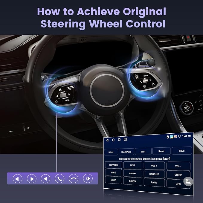 4+64G Android 15 Car Stereo for Hyundai Elantra 2007 2008 2009 2010 Wireless Carplay Android Auto 9 Inch IPS Touch Screen Car Radio GPS Navi 5G WiFi Bluetooth 5.0 32EQ FM RDS Free AHD Backup Camera
