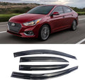 Black Outside Mount Window Deflectors for 2018-2023 Hyundai Accent,Durable Rain Guards/Window Visor Deflectors