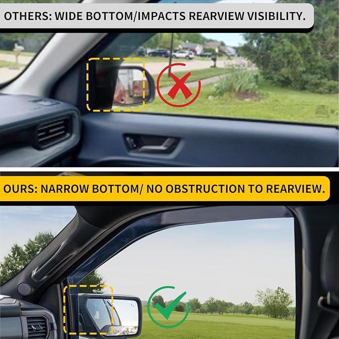 Extended Visor Rain Guards Compatible with 2015+ F150 2017+ Raptor F-250 F-350 F-450 F-550 Super Duty SuperCrew Front and Rear in-Channel Window Visors Wind Deflectors 4PCS Accessories