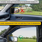 Extended Visor Rain Guards Compatible with 2015+ F150 2017+ Raptor F-250 F-350 F-450 F-550 Super Duty SuperCrew Front and Rear in-Channel Window Visors Wind Deflectors 4PCS Accessories
