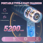 Handheld Car Vacuum Cleaner, 16000PA Air Duster & Vacuum Cleaner, 120W High Power Hand Held Vacuum Cordless, Portable Vacuum Rechargeable with Multi-Nozzles & LED Light for Car, Home, Pet, Office