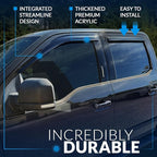 WV-961i in-Channel Window Visor Deflector Rain Guard Dark Smoke 4 Pcs