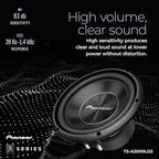 A-Series TS-A2000LD2 8” Subwoofer – 700W Max, Shallow-Mount Design, Deep Bass in Tight Spaces