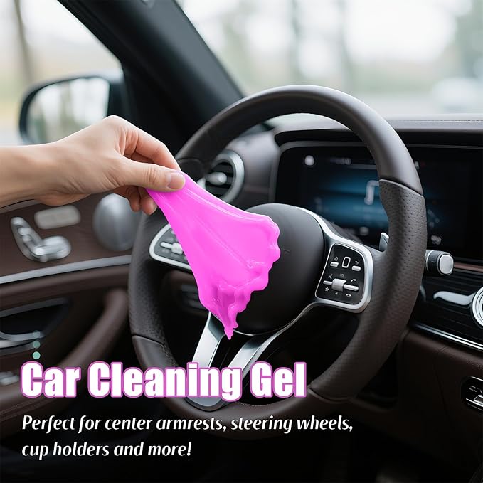 Car Cleaning Gel (Purple,Lavender) Cleaning Putty Universal Dust Cleaning Car Interior Cleaner Keyboard Dust Remover Car Slime Gifts for Men Women Girl（1 Pack）