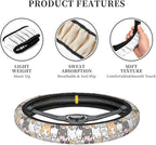 Cute Cat Steering Wheel Cover for Women, Universal Auto Steering Wheel 14-15 Inch Car Interior Accessories with 2PCS Car Coasters, Suitable for Men and Women