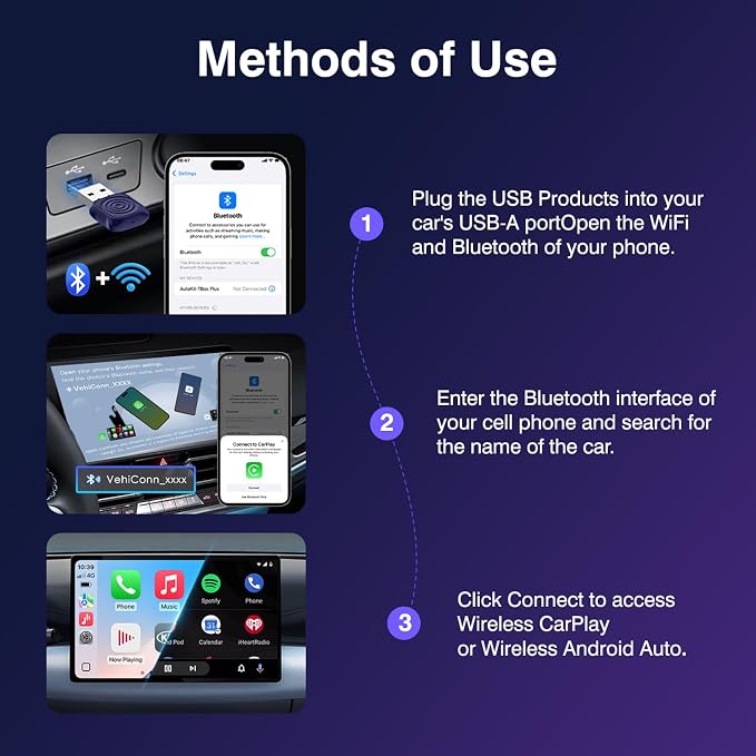 MiNi Ultra Wireless CarPlay & Android Auto Adapter - Plug & Play USB-A/USB-C Upgrade for Wired Cars | Retains OEM Mic, Sound Quality & Controls | OTA Updates