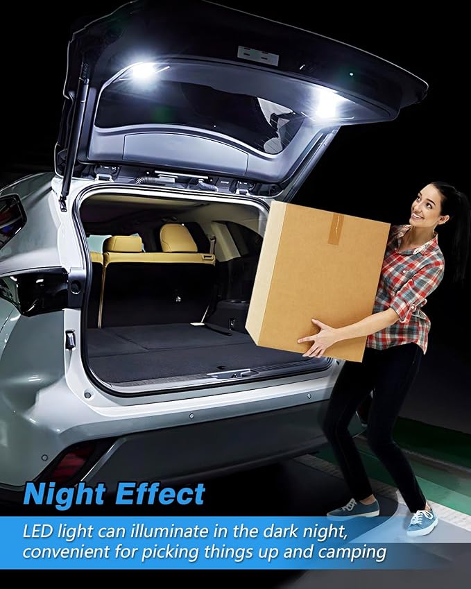 Compatible with LED Lights Toyota Highlander 2023 2022 2021 2020 Cargo Lamps Decorative Atmosphere Lamp Trunk Ceiling Lighting 2 PCS (Only for Electric Tailgate Versions, Not fit 2024)