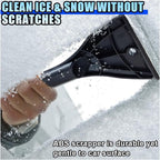 26.4" Ice Scraper and Snow Brush for Car Windshield, 2 in 1 Winter Detachable Window Deicer with Foam Grip, Snow and Ice Removal Tool Accessories for Car, SUV, Truck (Orange)