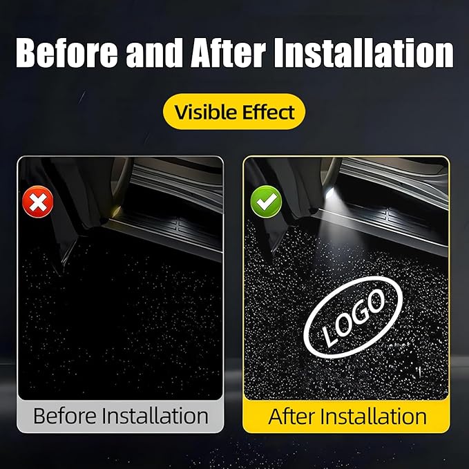 4Pcs Car Door Lights Logo Projector Compatible with LS/ES/is/LX/RX/GS/GX/RC/UX Car Accessories, No Fade HD LED Car Welcome Projector Lights, 3D Ghost Shadow Puddle Light