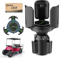 Golf Cart Heater Propane Cup Holder for Yamaha, EZGO, Club Car | Adjustable & Expandable Base Holder Mount for 16.4 oz/1Lb Portable Propane Heater Camping Gas Cylinder and Water Bottle Black