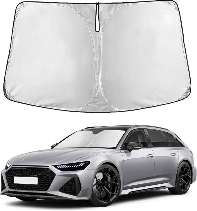 Windshield Sunshade Compatible for Audi RS 6 2003-2023 2024 2025, Sun Visor for Front Windshield & Window Sun Shade Cover, UV Heat Blocker & Protector, Car Accessories