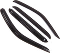 WD2-273 Dark Smoke 4 Pcs Set Window Visor (Outside Mount) Deflector Rain Guard Compatible with 2002-2007 Jeep Liberty