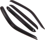 WD2-273 Dark Smoke 4 Pcs Set Window Visor (Outside Mount) Deflector Rain Guard Compatible with 2002-2007 Jeep Liberty
