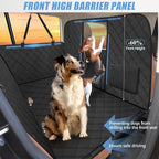 Back Seat Extender for Dogs-Large Space, Hard Bottom High Barrier Dog Car Seat Cover for Back Seat Hold 420lb, Backseat Protector Pet Bed, Waterproof Dog Hammock for Car SUV and Trucks