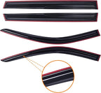 Outside Tape-On Window Rain Guards for Honda CRV 2023 2024 2025 2026 | Shatterproof, Easy Install, Extra Durable, Fits Great, High Quality, Black Auto Accessories, Side Window Deflector & Visors