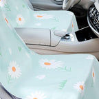 Car Seat Towel Covers with Storage Bag, 63 x 32 Inch Universal Non Slip Waterproof Sweat Protector for Car Truck, Gym Swimming Running, Machine Washable(2 Pack,Daisy)