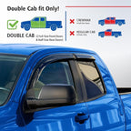 Goodyear Shatterproof Window Deflectors for Toyota Tundra 2007-2021 Double Cab, Tape-on Rain Guards, Window Visors, Vent Deflector Visor, Car Accessories, 4 pcs. - GY008930