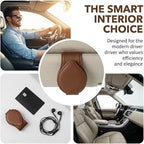 Car Visor Sunglasses Holder, Magnetic Vehicle Sun Visor Eyeglasses Hanger Ticket Card Holder Clip, Auto Interior Sunvisor Glasses Mounter Organizer, Universal for Vehicles (Brown)