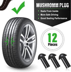 19 Pcs Tire Repair Kit Mushroom Plug Set, Heavy Duty Tubeless Tire Puncture Repair Tool Kit for Cars, Trucks, Motorcycles & ATV, Emergency Roadside Flat Fix Set with Portable Storage Pouch