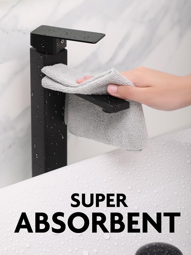 Microfiber Cleaning Cloth Rolls- 150 Sheets (2 Rolls of Grey) | 12'' by 12'', Super Absorbent, Lint-free, Tear-away Microfiber Towel Roll, for All-Purpose Cleaning