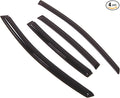 Outside Mount Window Vent Visors Rain Guards Compatible with Nissan Sentra 2007-2012 | Side Window Wind Deflectors Rain Shields | Black Tinted, 4 Pcs Set, BGWV-356