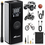 Tire Inflator Portable Air Compressor Battery Powered Rechargeable 12VDC 150PSI Cordless Tire Pump w/Digital Pressure Gauge 2X Faster Inflation Air Pump for Car Motorcycle