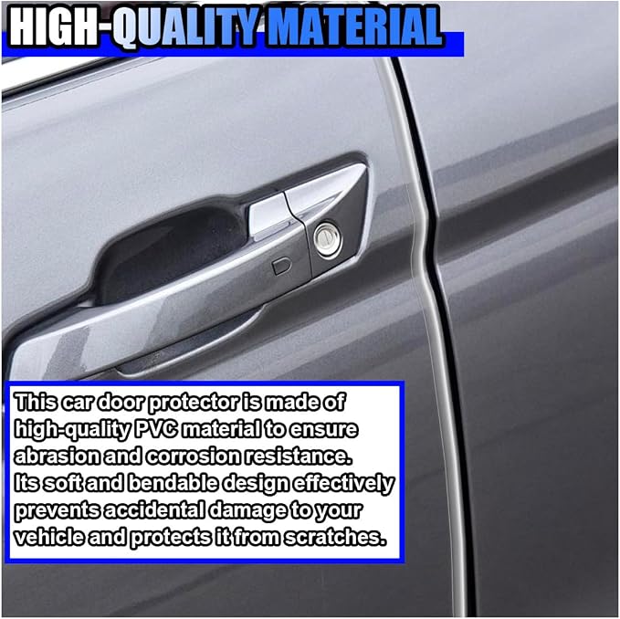 16Ft (5M) Car Door Edge Protector, Auto Trim Door Edge Guard, Clear | Anti-Collision Car Door Entry Guard Protective Strip, No Glue