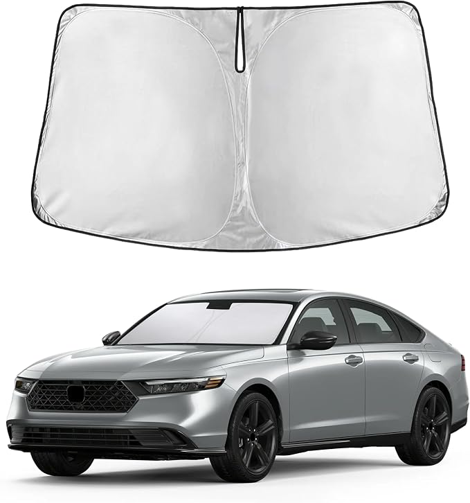 Windshield Sunshade Compatible for Honda Accord 2023-2024 2025 2026, Sun Visor for Front Windshield & Window Sun Shade Cover, UV Heat Blocker & Protector, Car Accessories