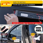 Extended Visor Rain Guards Compatible with 2015+ F150 2017+ Raptor F-250 F-350 F-450 F-550 Super Duty SuperCrew Front and Rear in-Channel Window Visors Wind Deflectors 4PCS Accessories