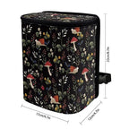 Mushroom Snail Flower Print Car Trash Can with Lid, Leak Proof Auto Trash Bag Hanging Vehicle Garbage Can Multipurpose Storage Container for Back Seat Road Trip