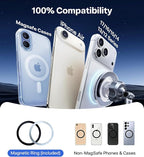 2026 Upgraded Vacuum Car Phone Holder for MagSafe Car Mount [98+ LBS Strongest Suction | 24 N58 Magnets] 360° Adjustable Magnetic Phone Holders for Your Car, for iPhone 17-12 Pro Max Plus Air
