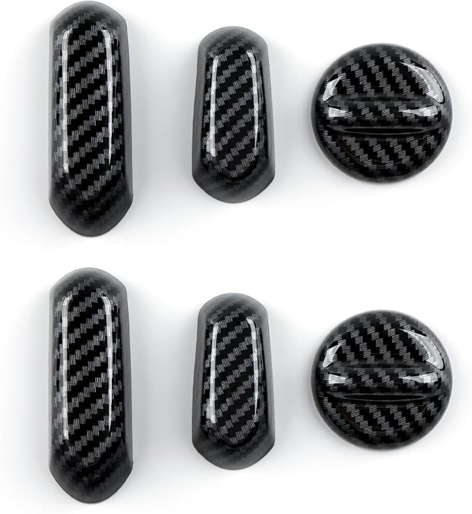 Car Seat Adjustment Button Sticker ABS Carbon Fiber Decal Interior Trim Cover for 2019 2020 2021 2022 2023 2024 2025 Chevy Silverado 1500 2500 3500 HD Accessories