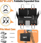 Dog Seat Cover for Back Seat, Hard Bottom Back Seat Extender Holds 500 lbs, Waterproof & Nonslip Car Hammock for Large Pets, Comfortable Travel Seat Protector for SUV and Sedan